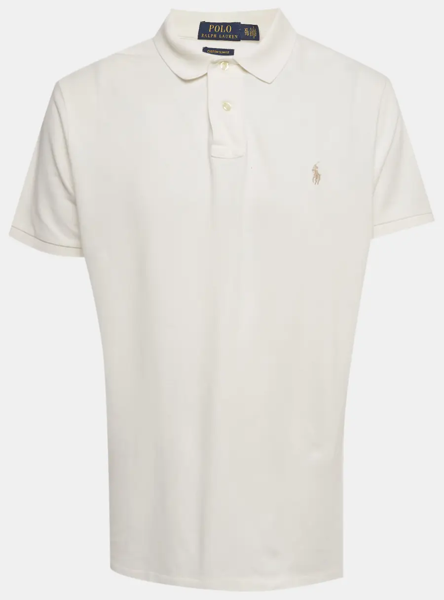Polo Ralph Lauren White Pique Custom Slim Fit Polo T-Shirt XL