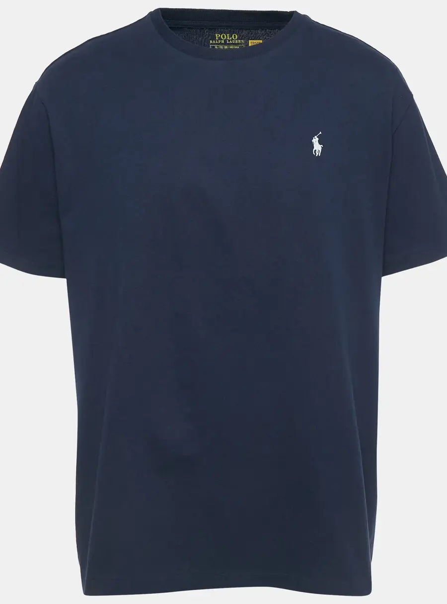 Polo Ralph Lauren Navy Blue Logo Print Cotton Classic Fit T-Shirt XL