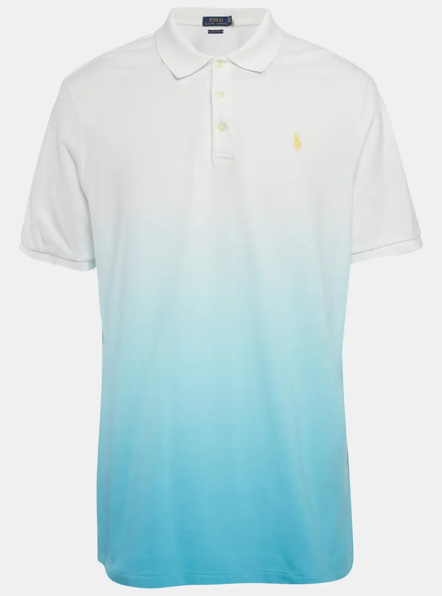 Polo Ralph Lauren Blue Ombre Pique Polo T-Shirt L