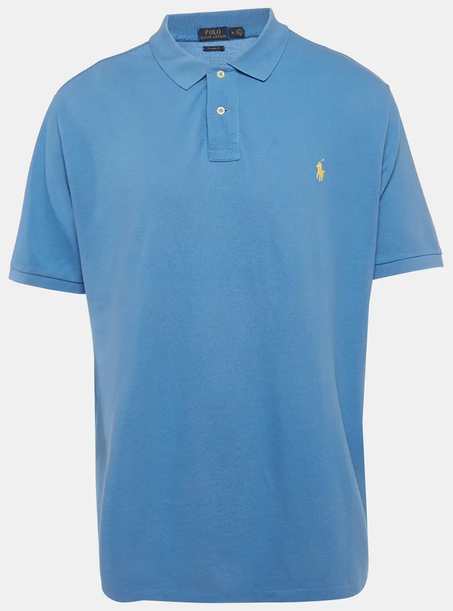 Polo Ralph Lauren Blue Cotton Pique Polo T-Shirt XL