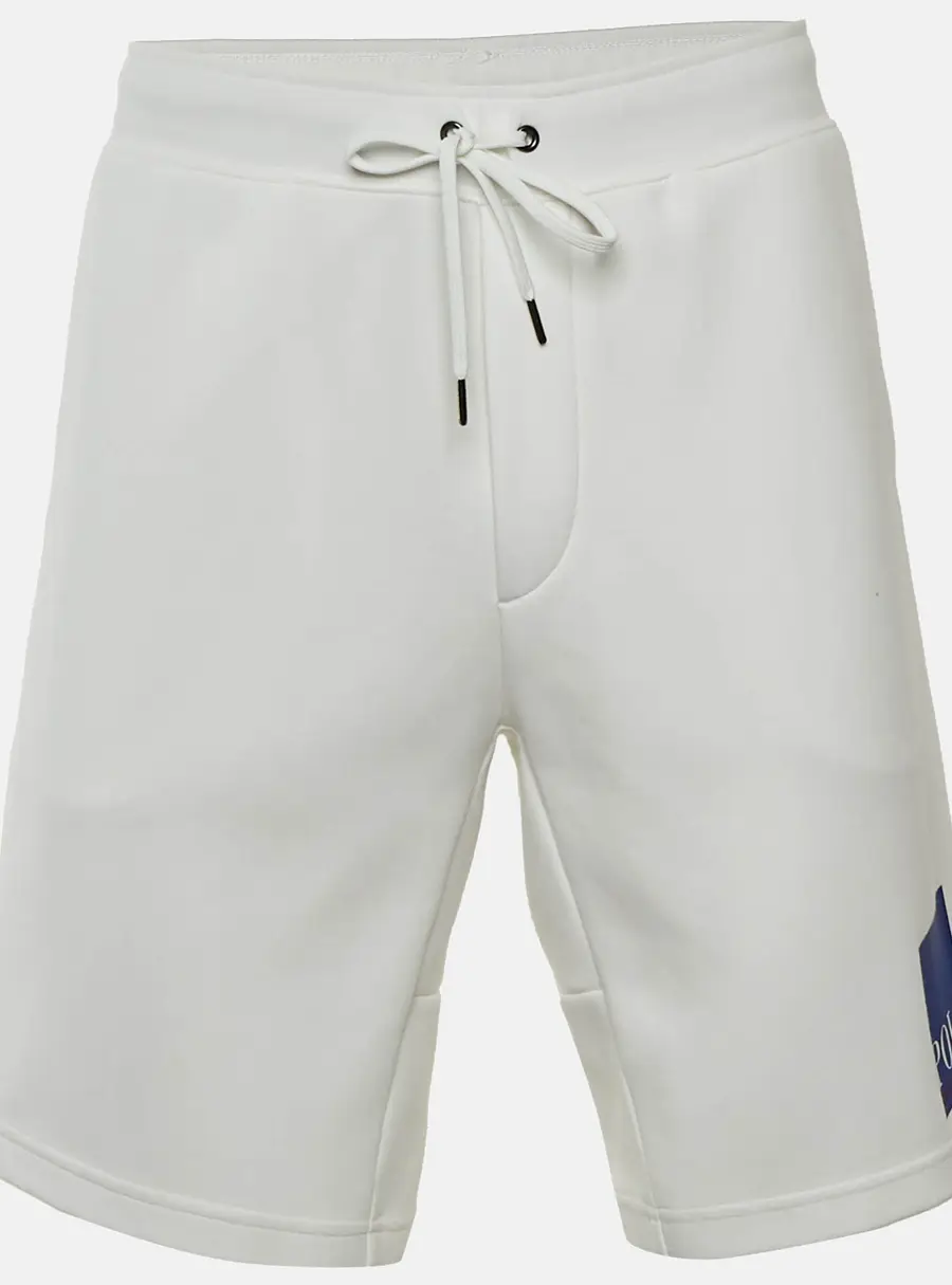 Polo Ralph Lauren White Logo Print Jersey Shorts M