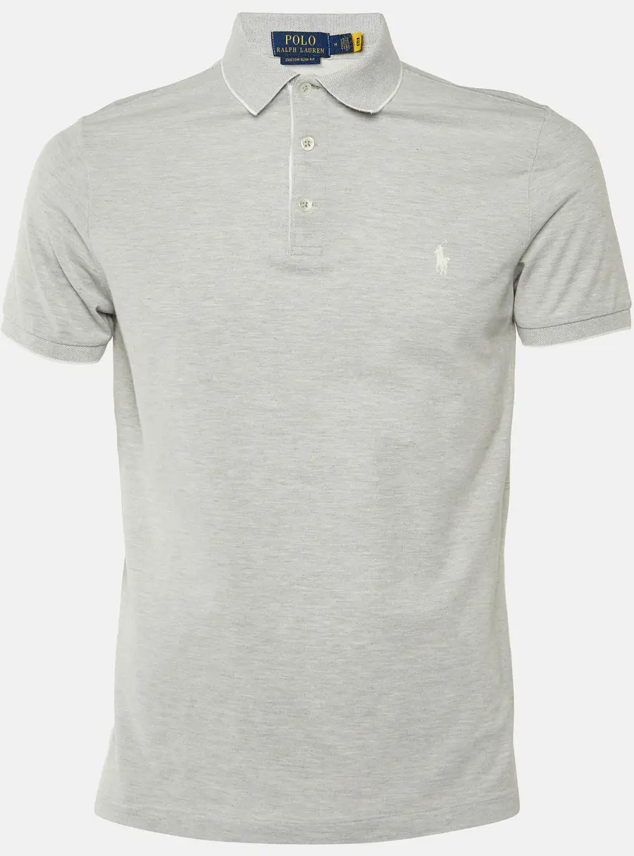 Polo Ralph Lauren Grey Jersey Polo T-Shirt M