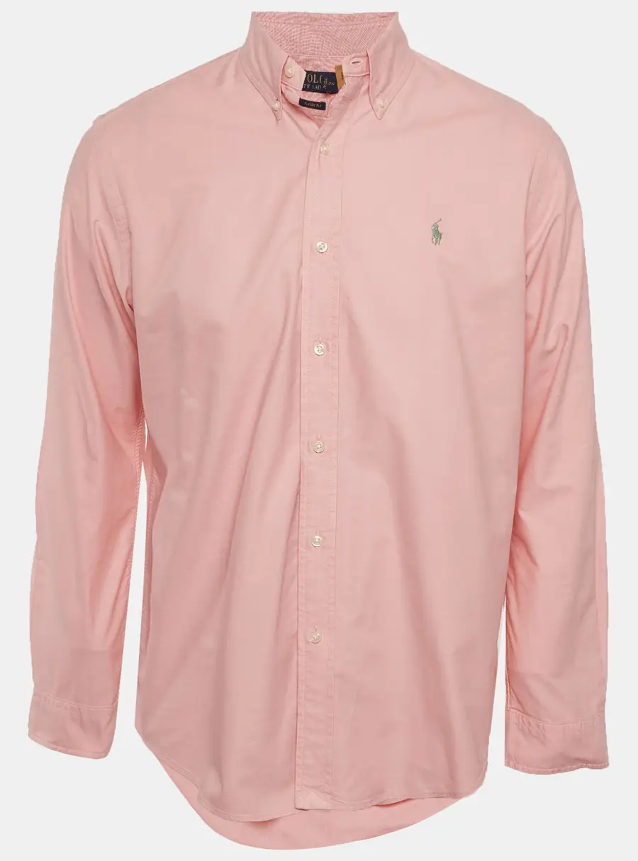 Polo Ralph Lauren Pink Cotton Classic Fit Shirt M