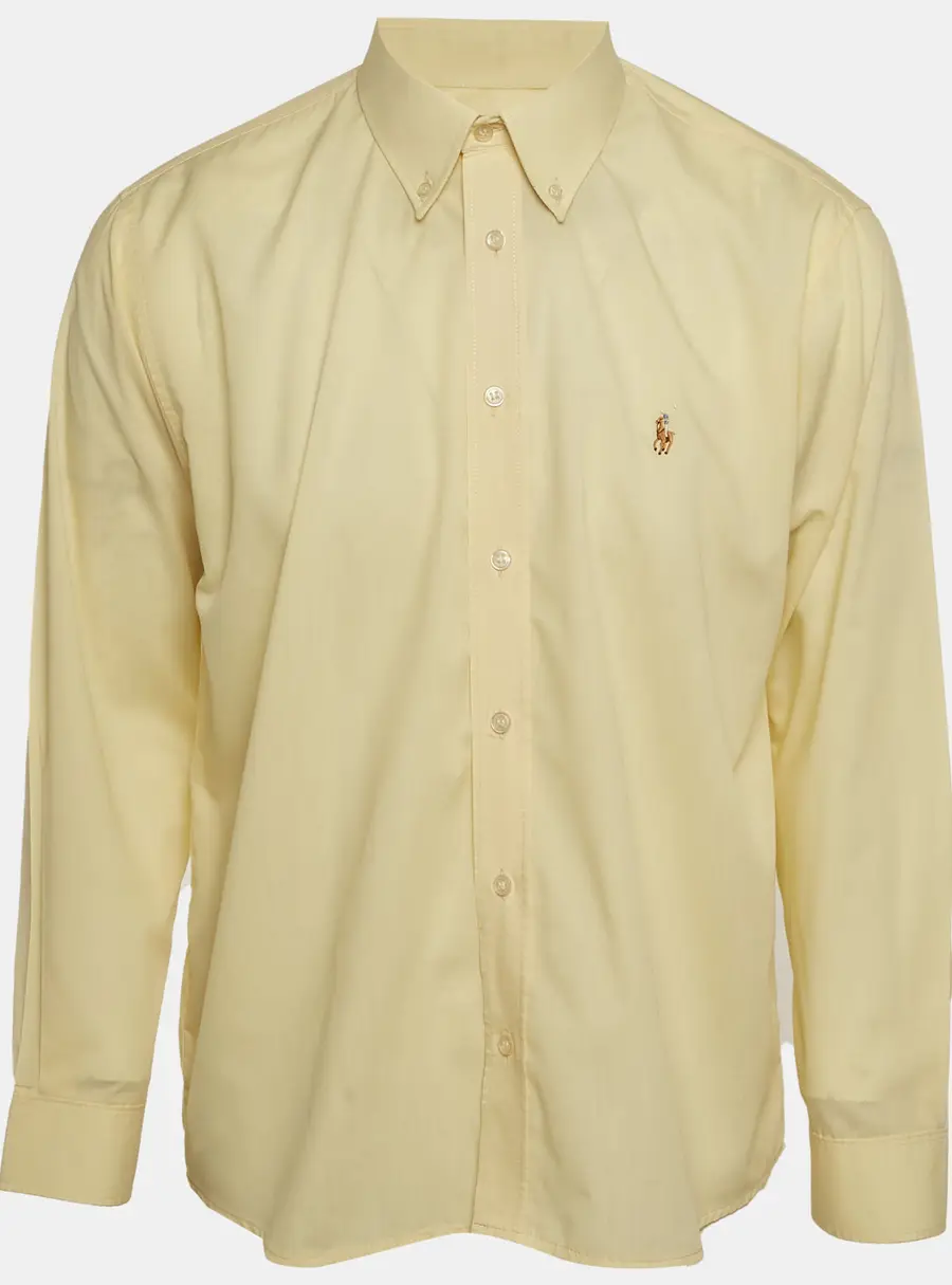 Polo Ralph Lauren Yellow Cotton Long Sleeve Shirt XXL