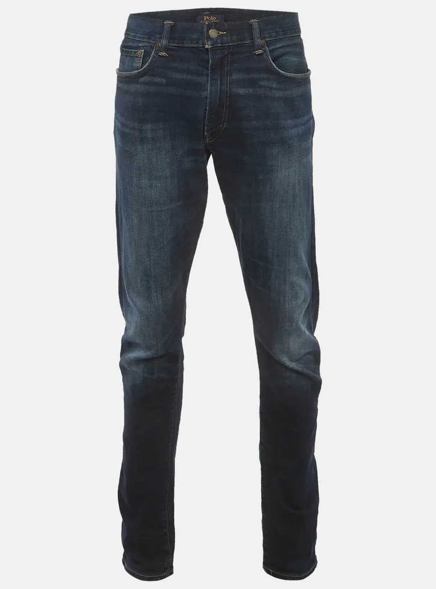 Polo Ralph Lauren Navy Blue Faded Denim The Sullivan Slim Jeans XL/Waist 36"