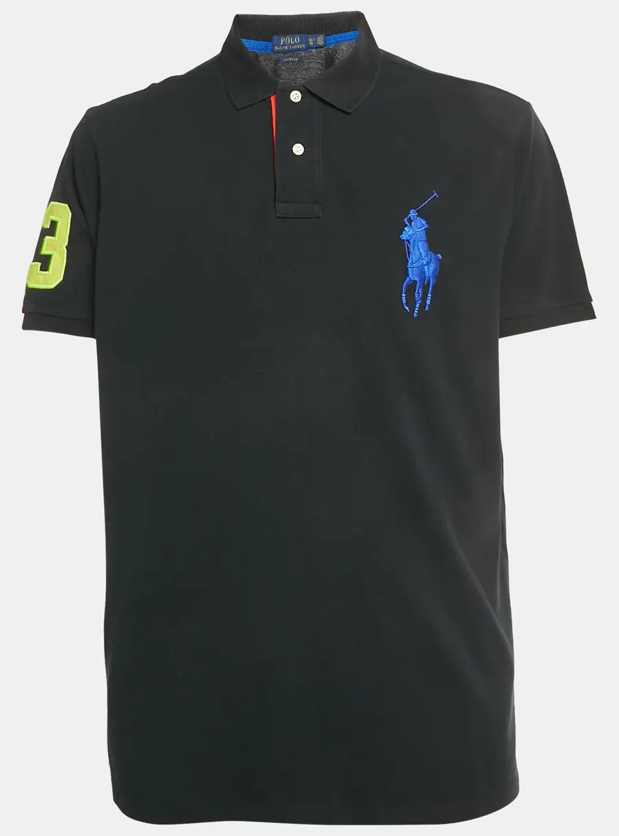 Polo Ralph Lauren Black Cotton Pique Big Pony Polo T-Shirt XL