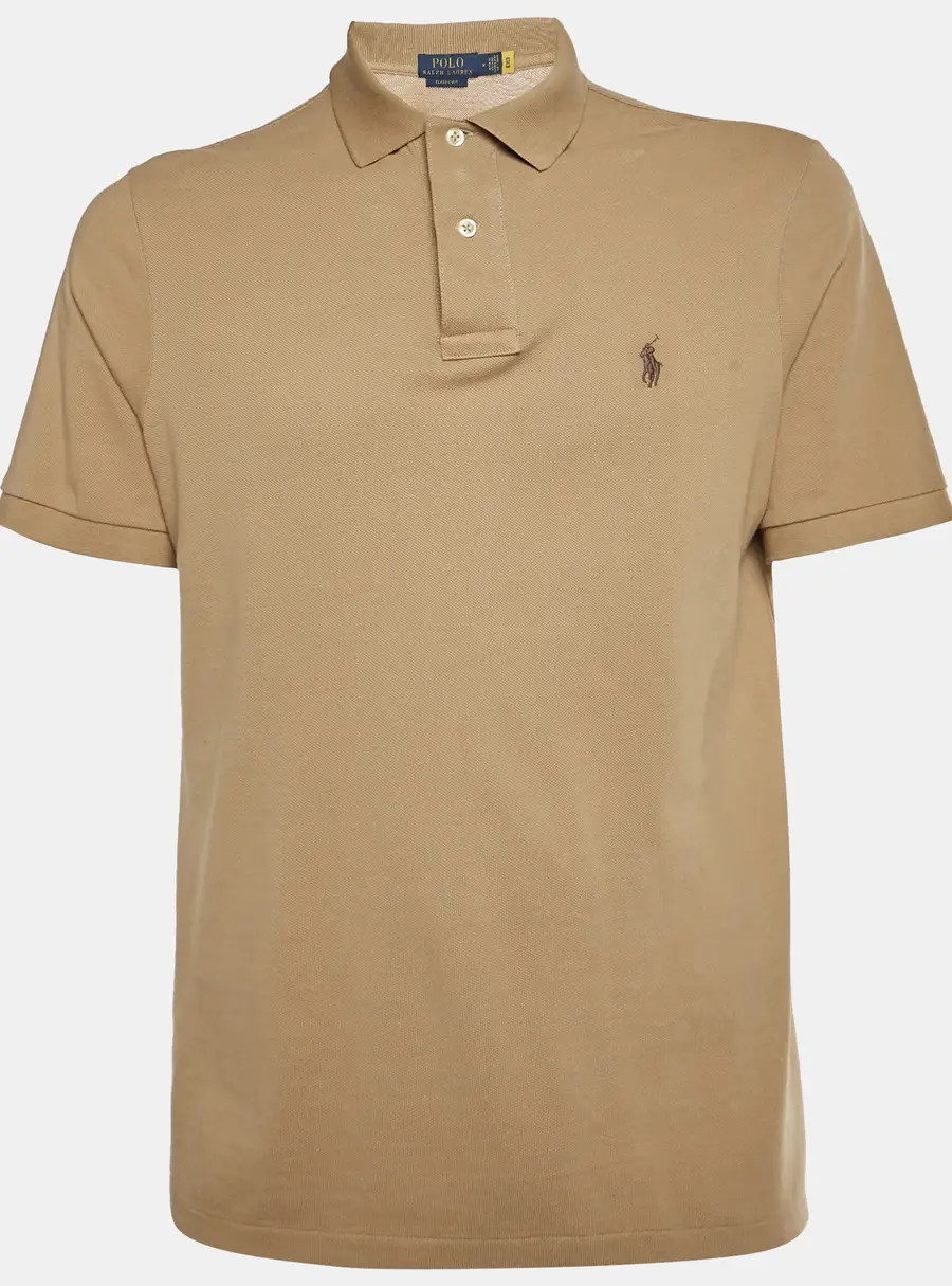 Polo Ralph Lauren Beige Pique Classic Fit Polo T-Shirt M