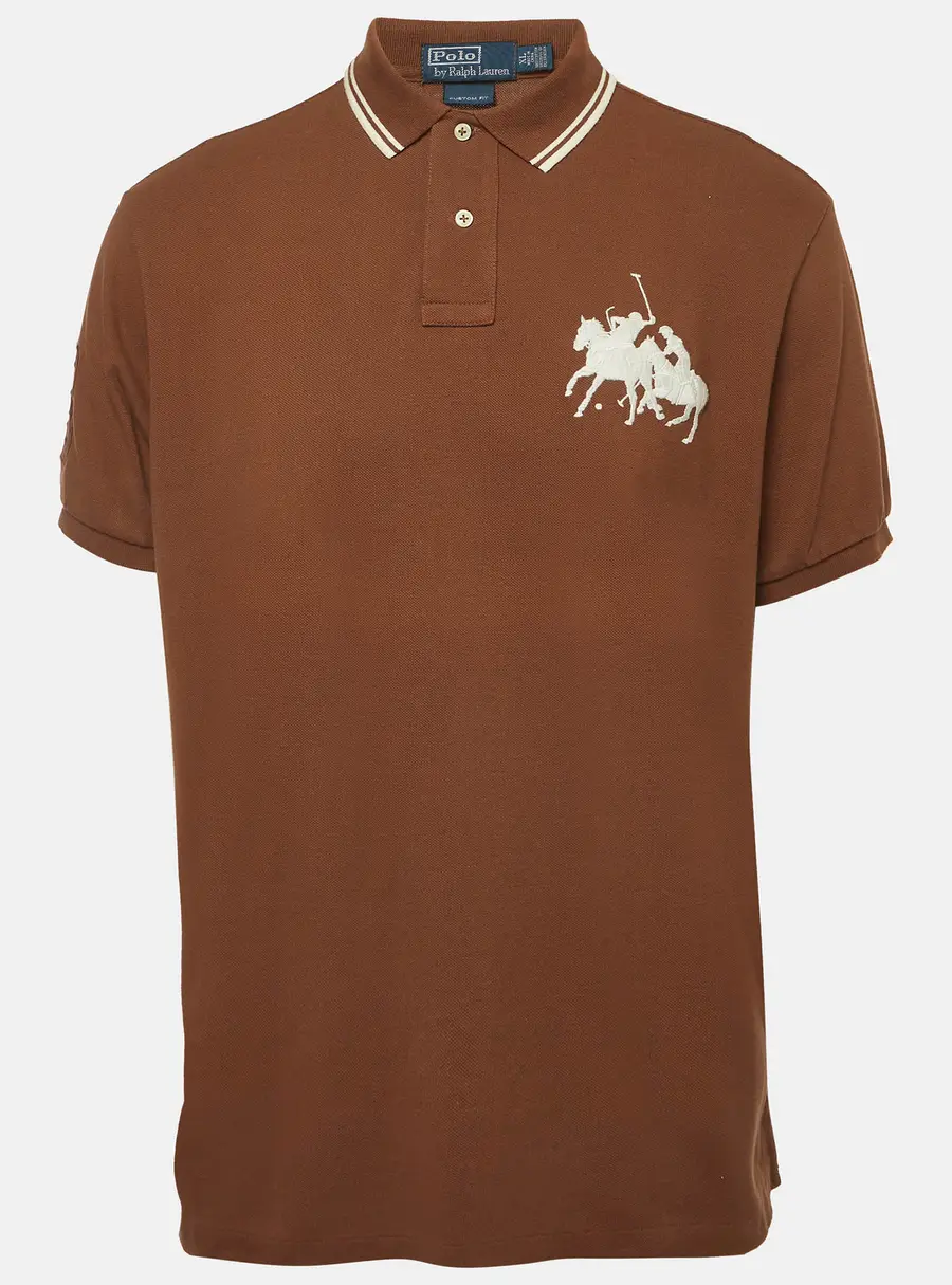 Polo Ralph Lauren Brown Cotton Pique Polo T-Shirt XL