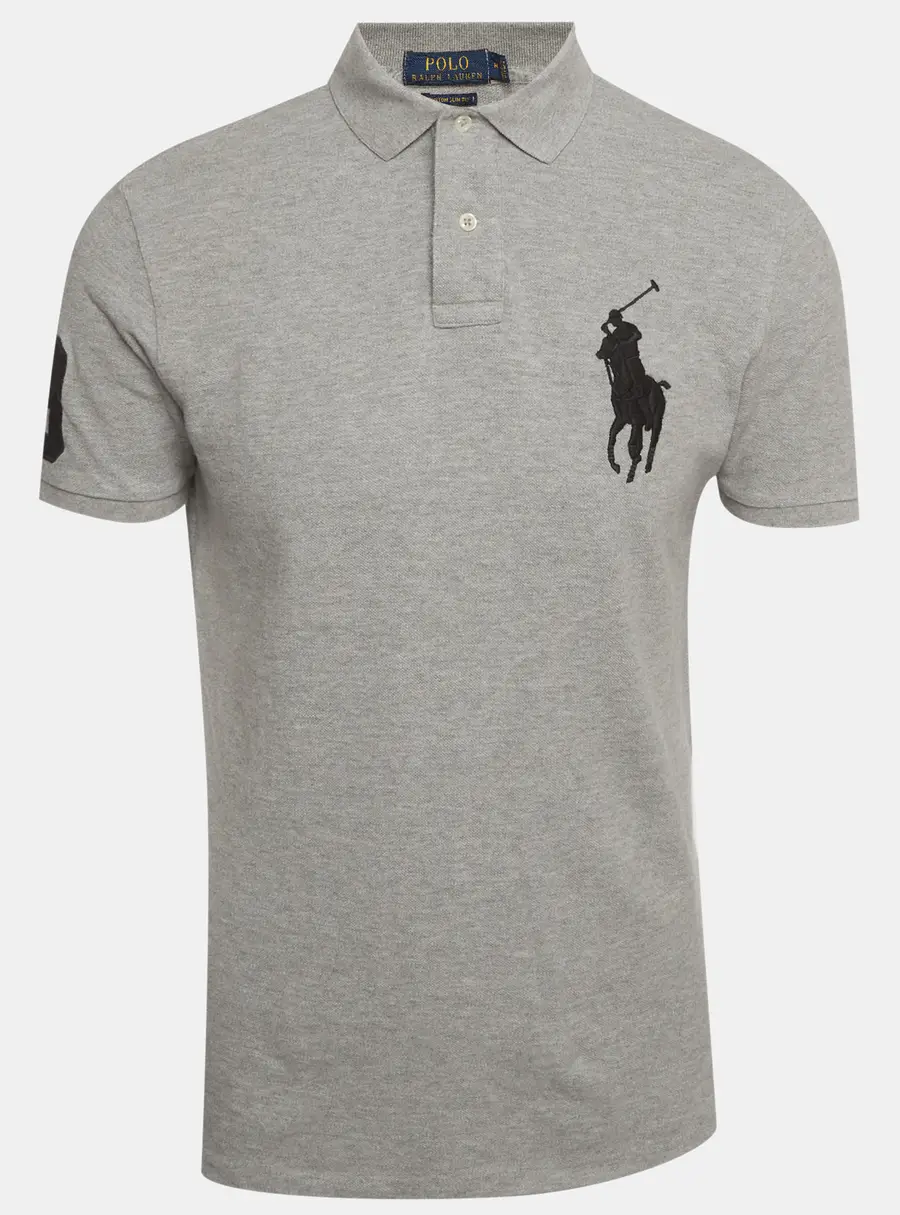 Polo Ralph Lauren Grey Pique Cotton Polo T-Shirt M
