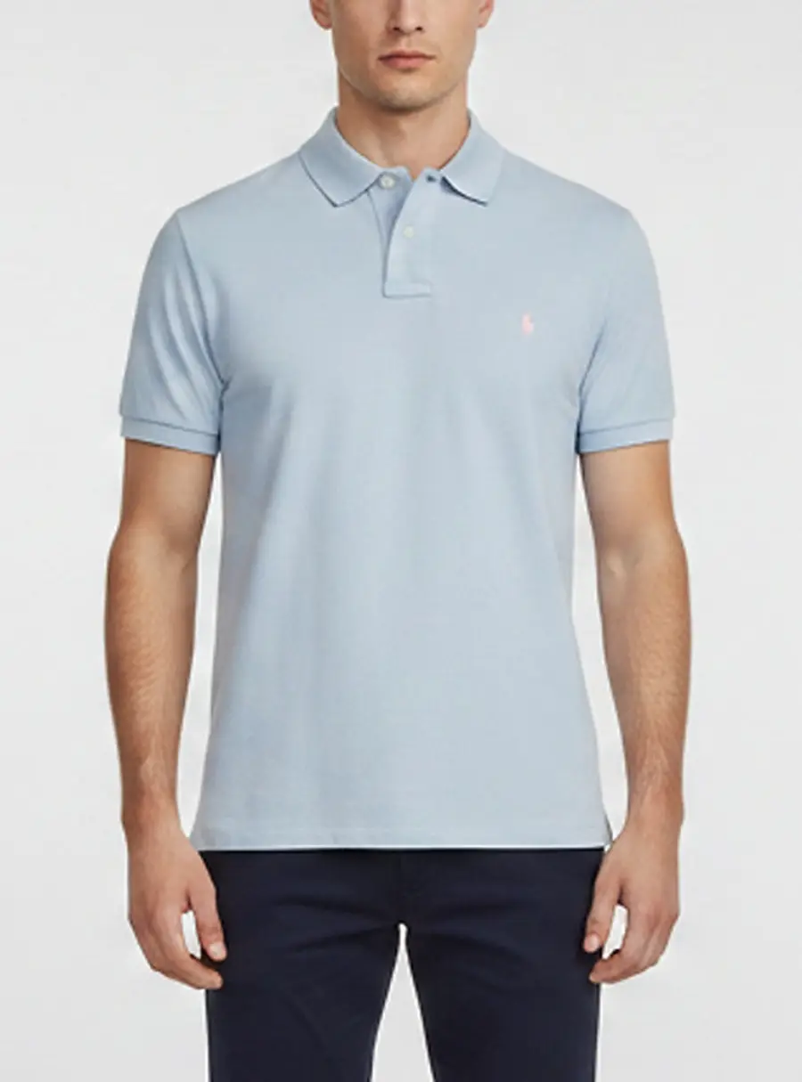 Polo Ralph Lauren Blue Piqué Knit Polo T-Shirt M