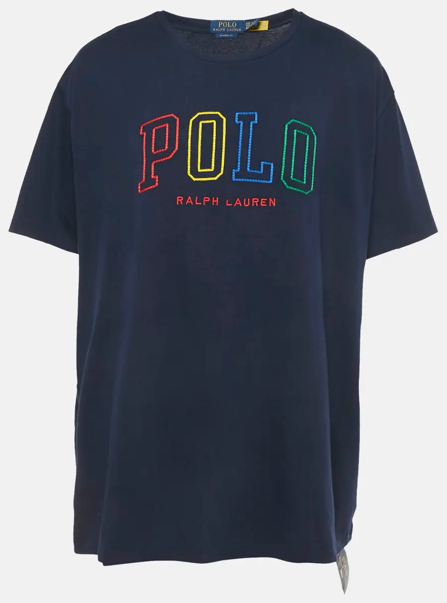 Polo Ralph Lauren Blue Logo Embroidery Cotton Classic Slim Fit T-Shirt XXL