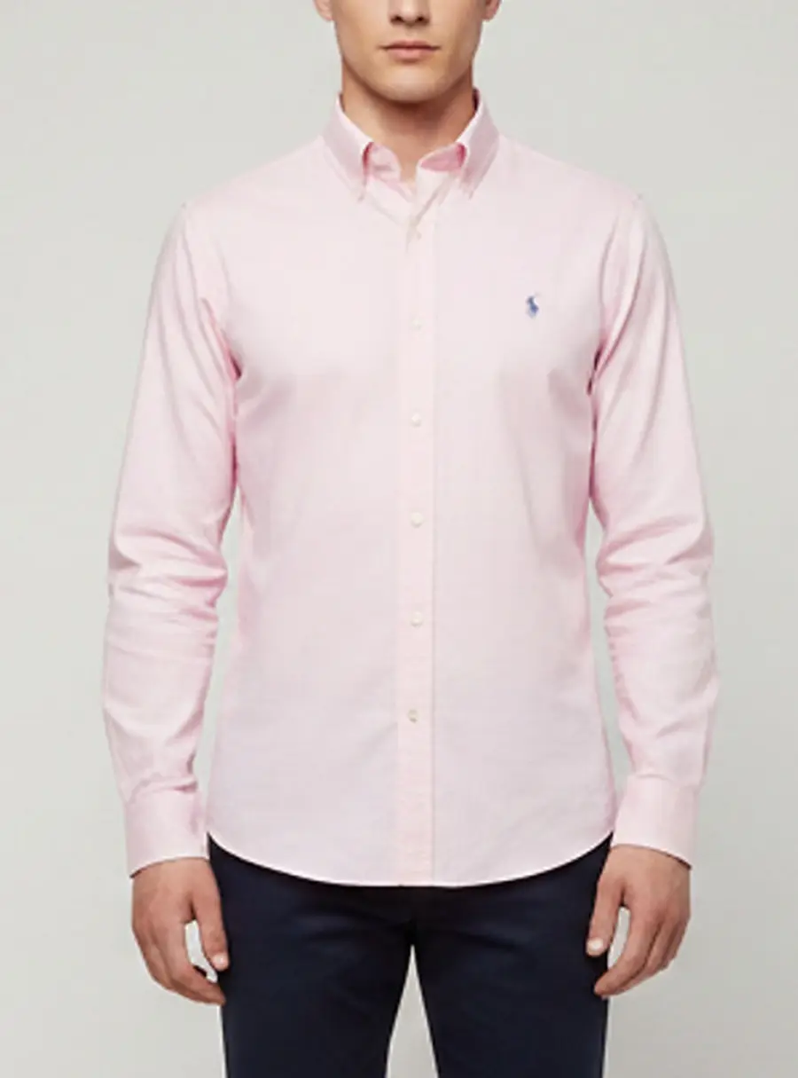 Polo Ralph Lauren Pink Cotton Long Sleeve Shirt S