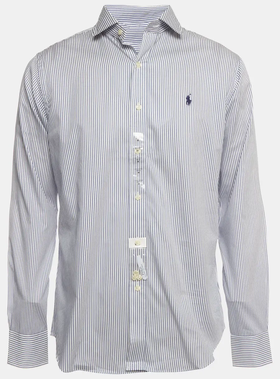 Polo Ralph Lauren Blue/White Striped Cotton Shirt M