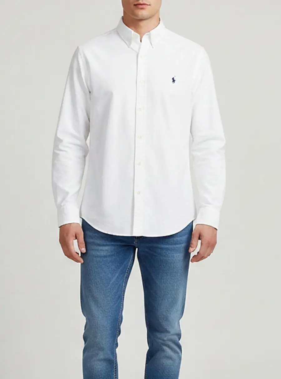 Polo Ralph Lauren White Stretch Cotton Slim Fit Shirt XL