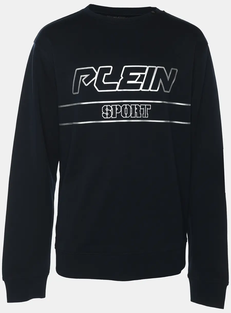 Plein Sport Navy Blue Jersey Logo Sweatshirt XL