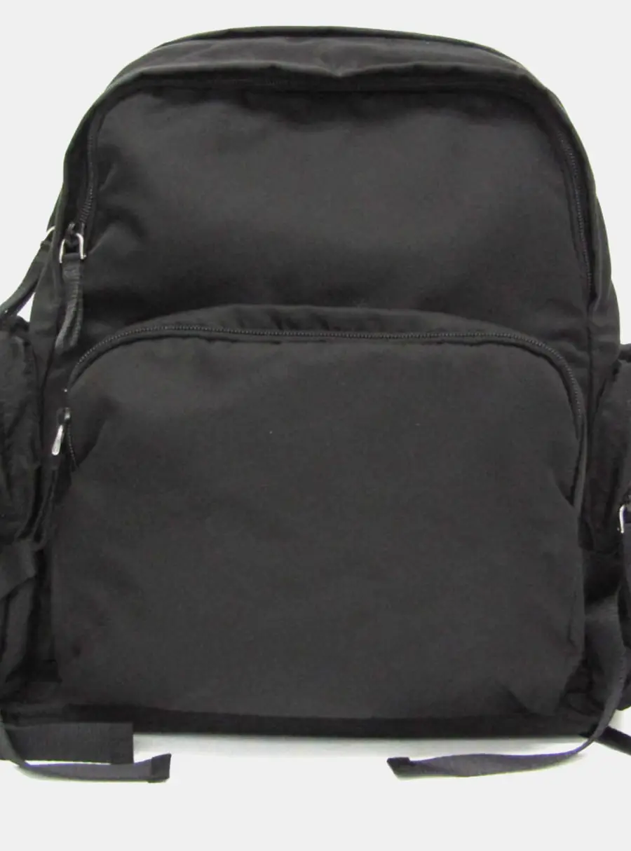 Prada Montagne Small Black Nylon Backpack Bag