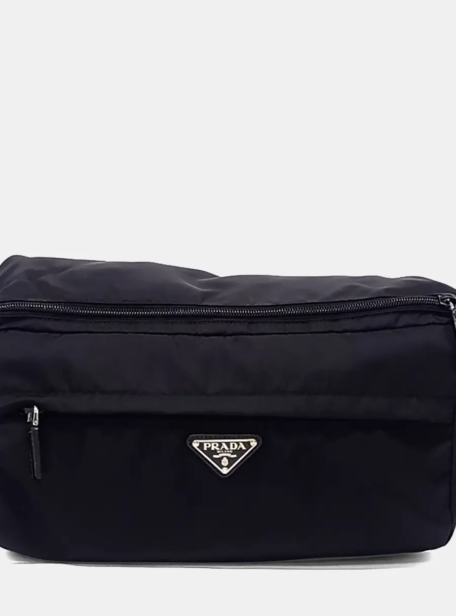 Prada Black Nylon Biker bag