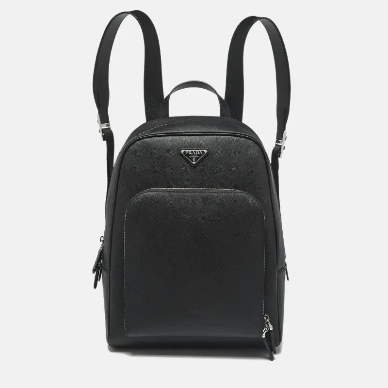Prada Black Saffiano Leather Backpack