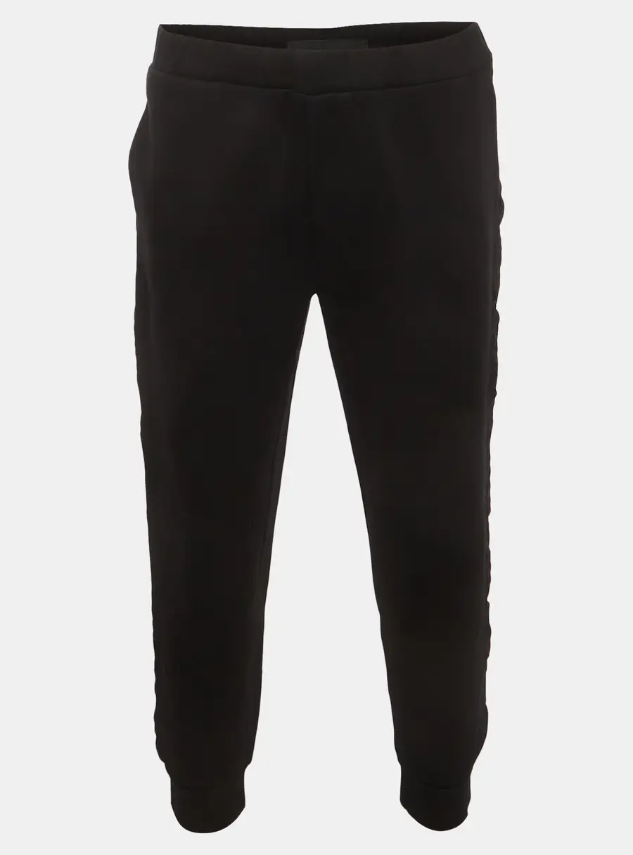 Prada Re-Nylon Black Side Striped Cotton Track Pants XXXL