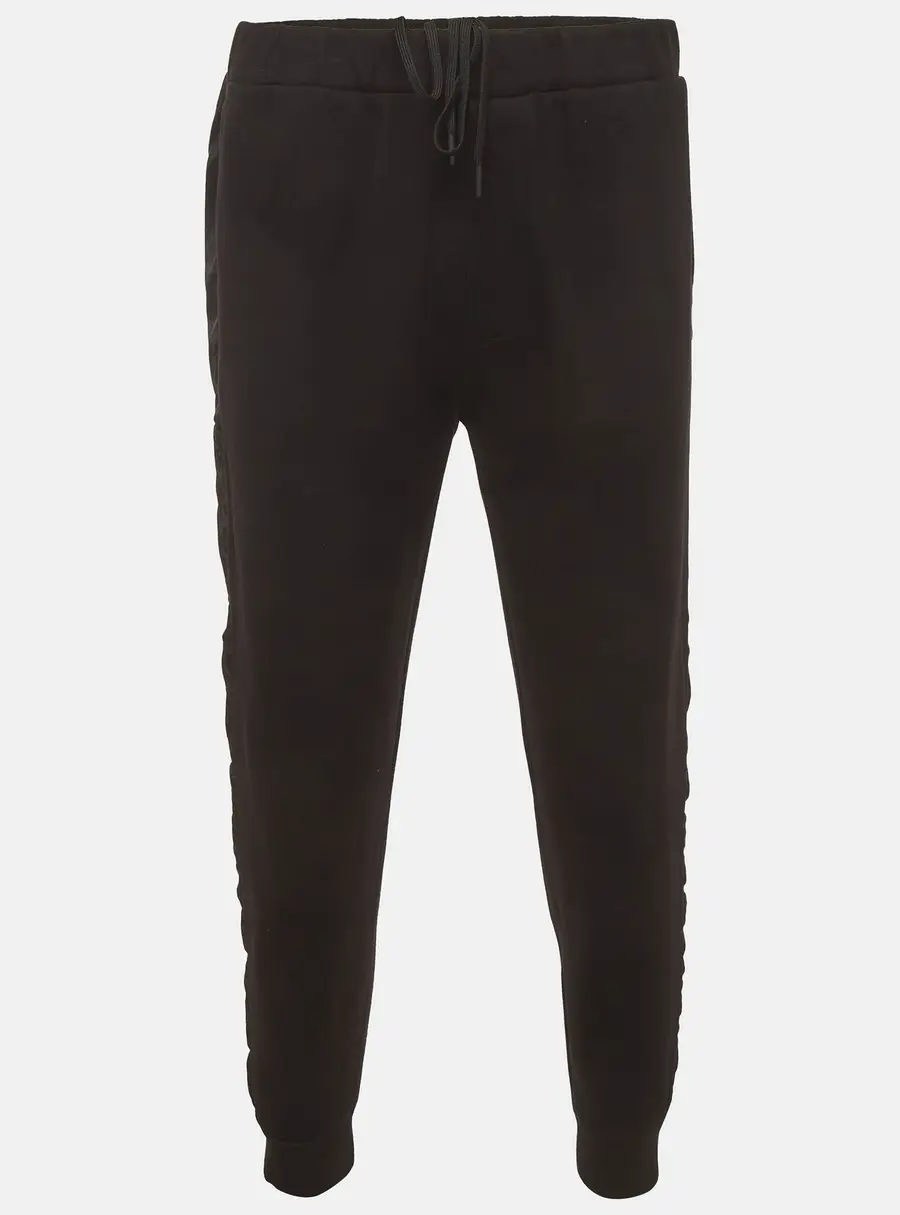 Prada Black Triangle Logo Jersey Re-Nylon Trim Sweatpants XXL