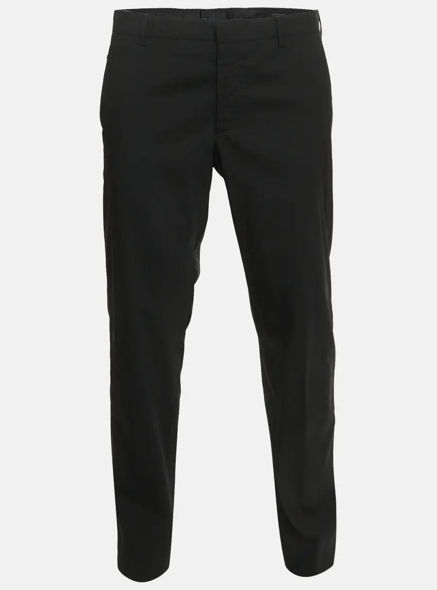 Prada Black Wool Blend Straight Leg Trousers L