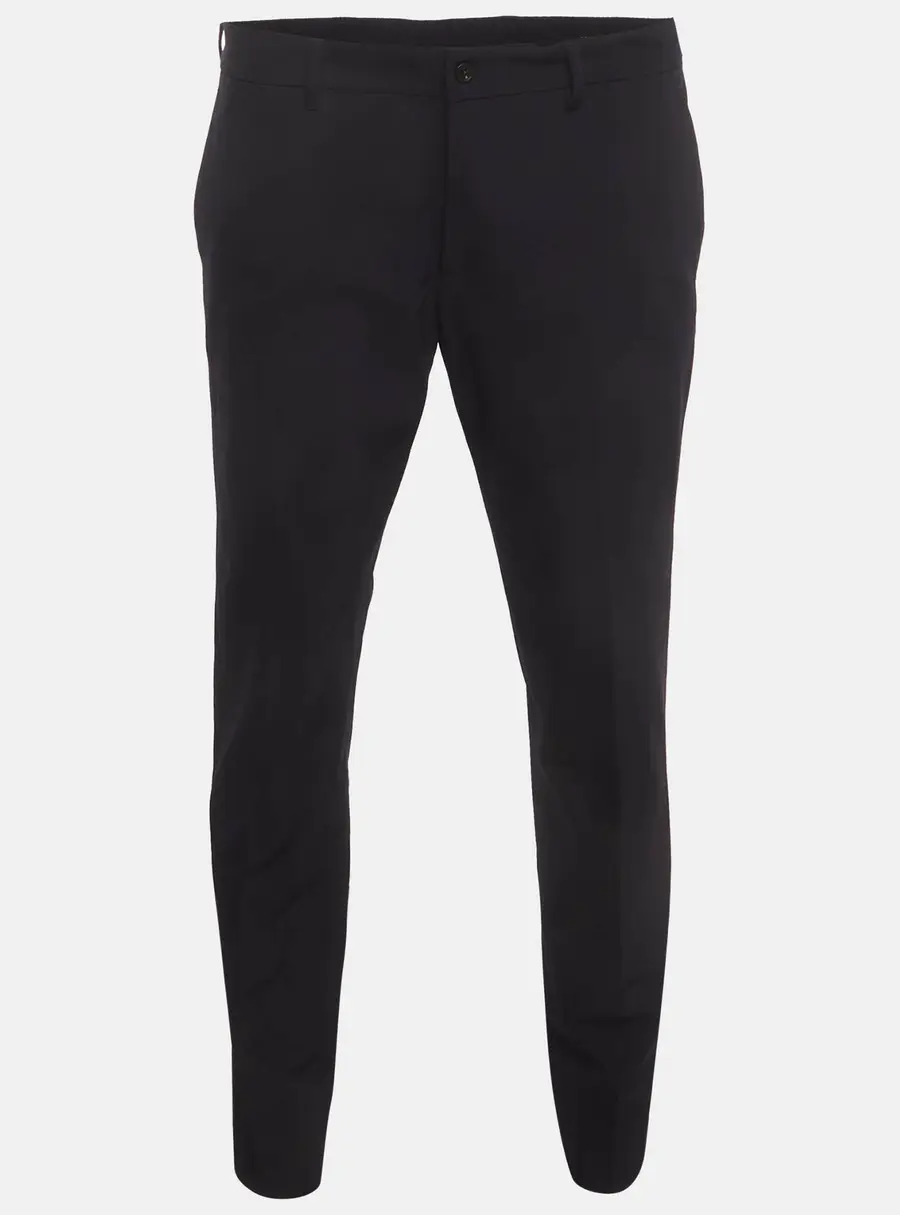 Prada Navy Blue Synthetic Stretch Slim Fit Trousers XL