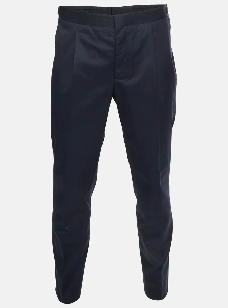 Prada Navy Blue Cotton Regular Fit Trousers XL