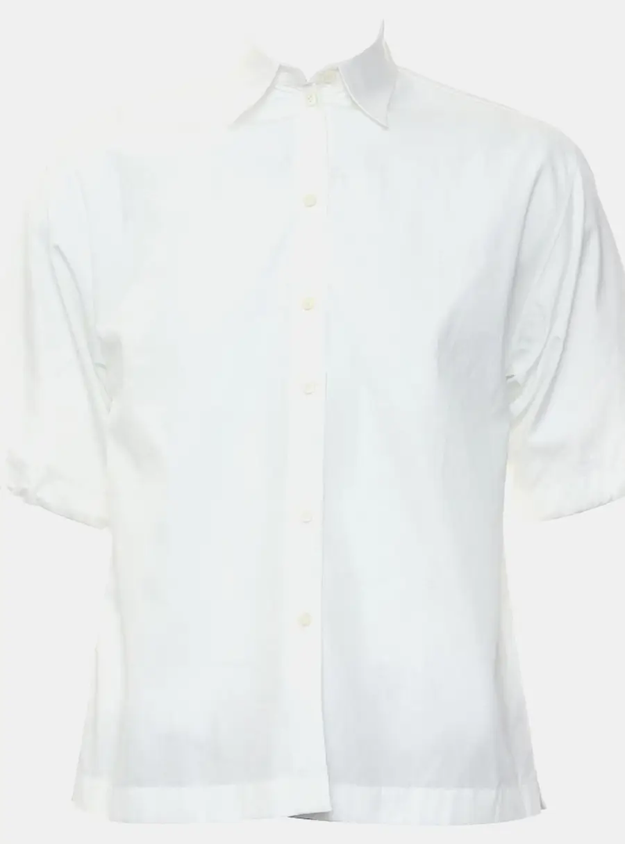 Prada White Cotton Button-Up Shirt S