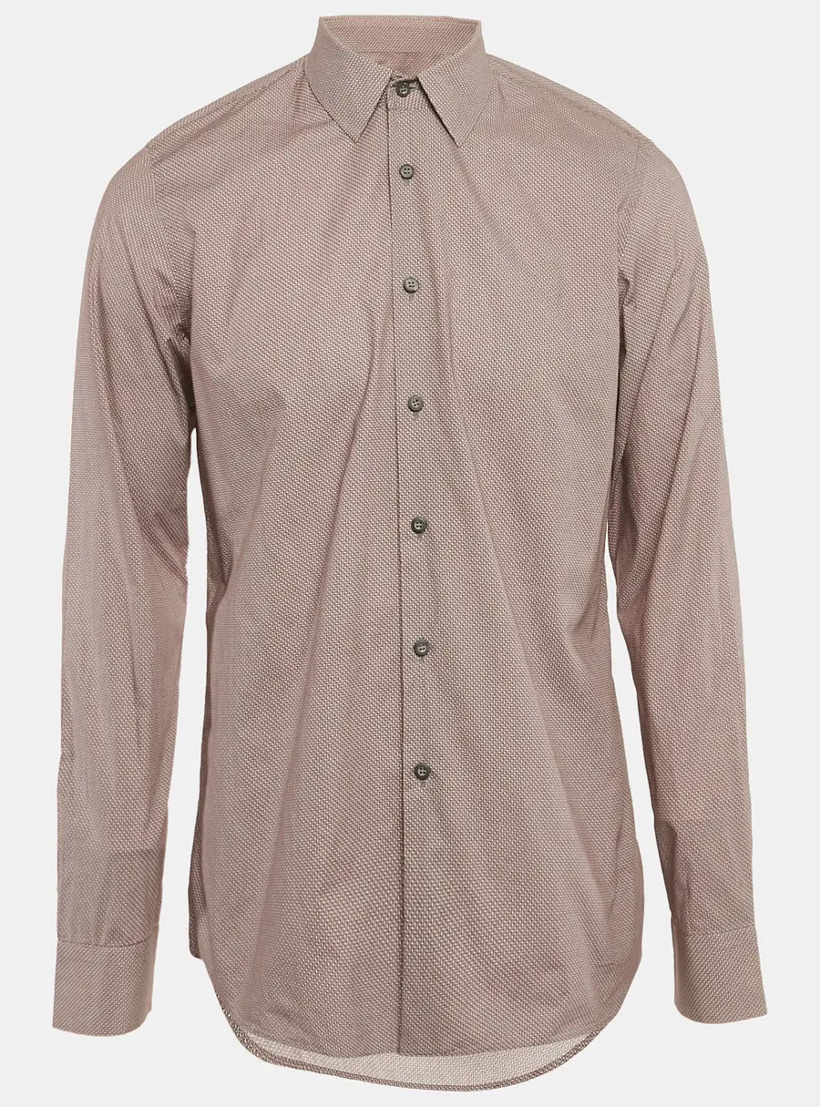 Prada Red Printed Cotton Button Front Shirt L