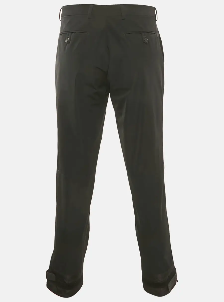 Prada Black Synthetic Velcro Detail Pants XL