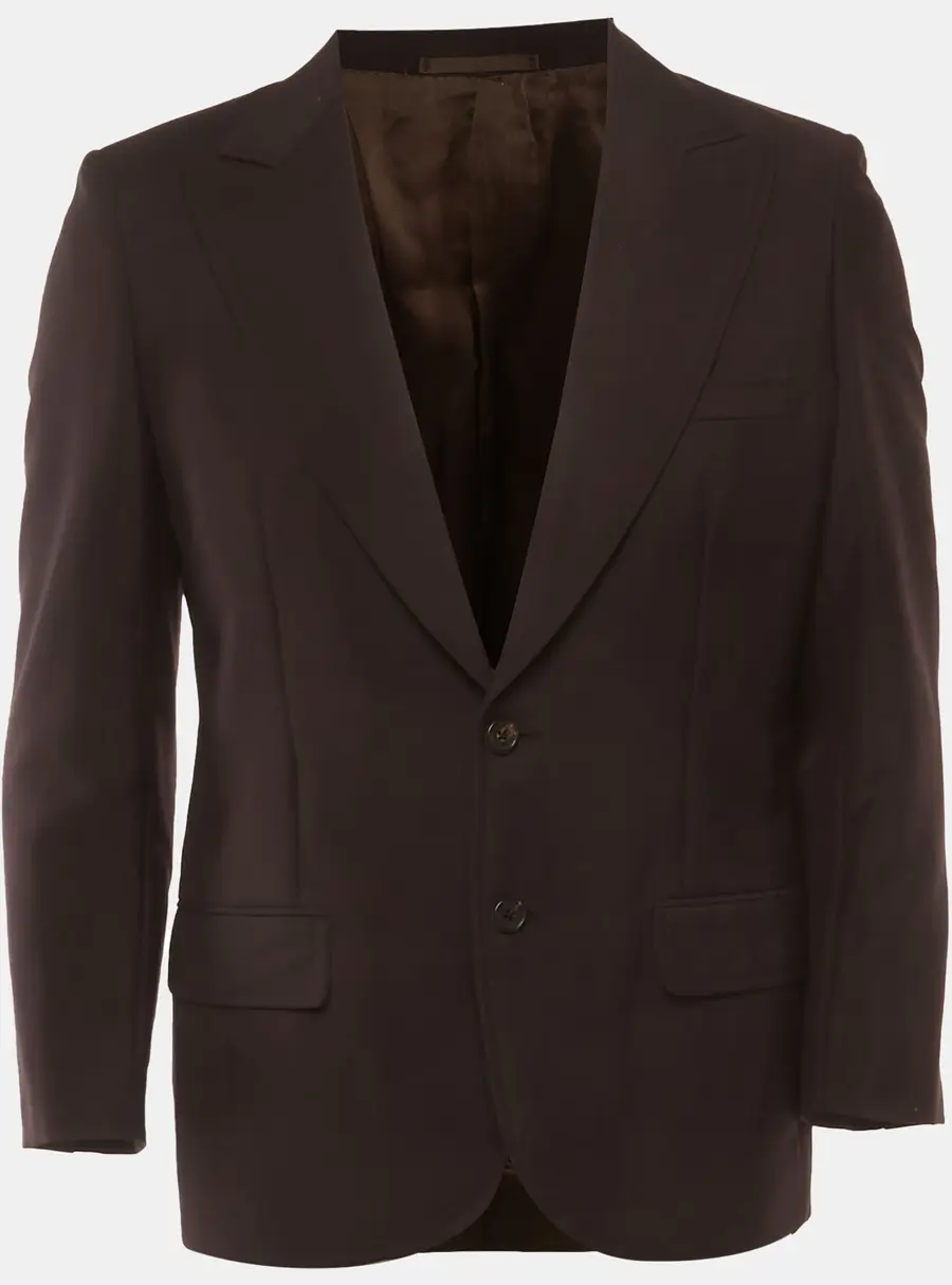 Prada Brown Wool Blend Regular Fit Blazer L