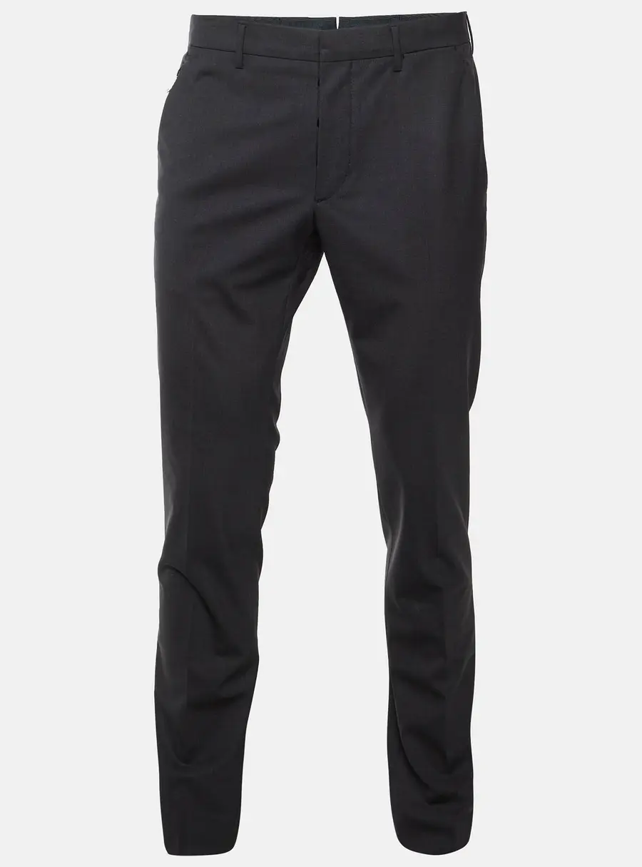 Prada Black Wool Blend Regular Fit Pants S