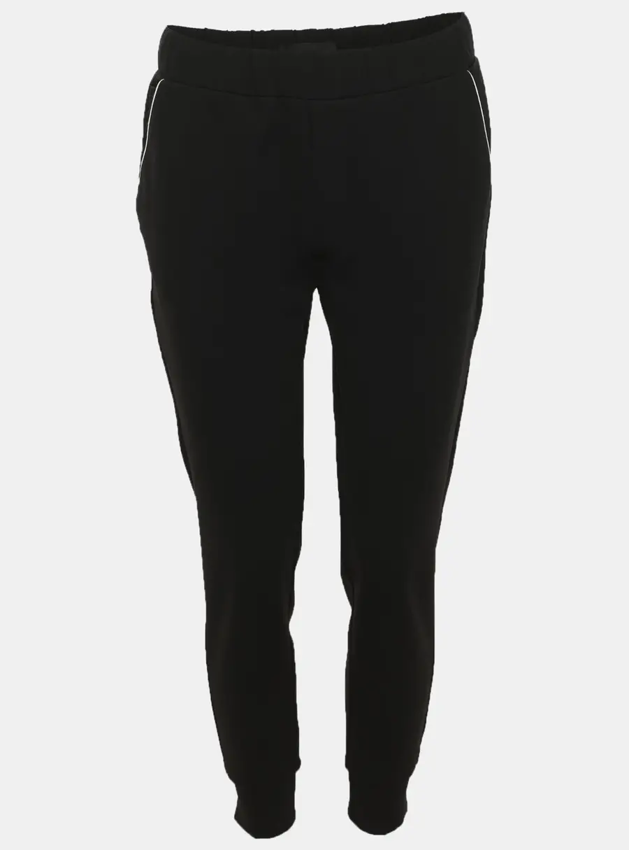 Prada Black Neoprene Triangle Re-Nylon Drawstring Pants S