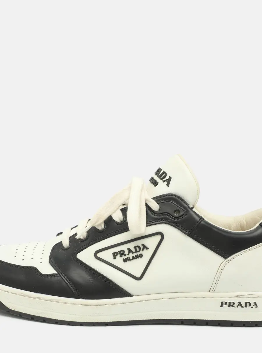 Prada New Avenue Size 41.5 White Leather Low Top Sneakers