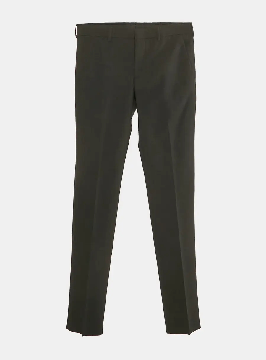Prada Black Wool Tailored Trousers S