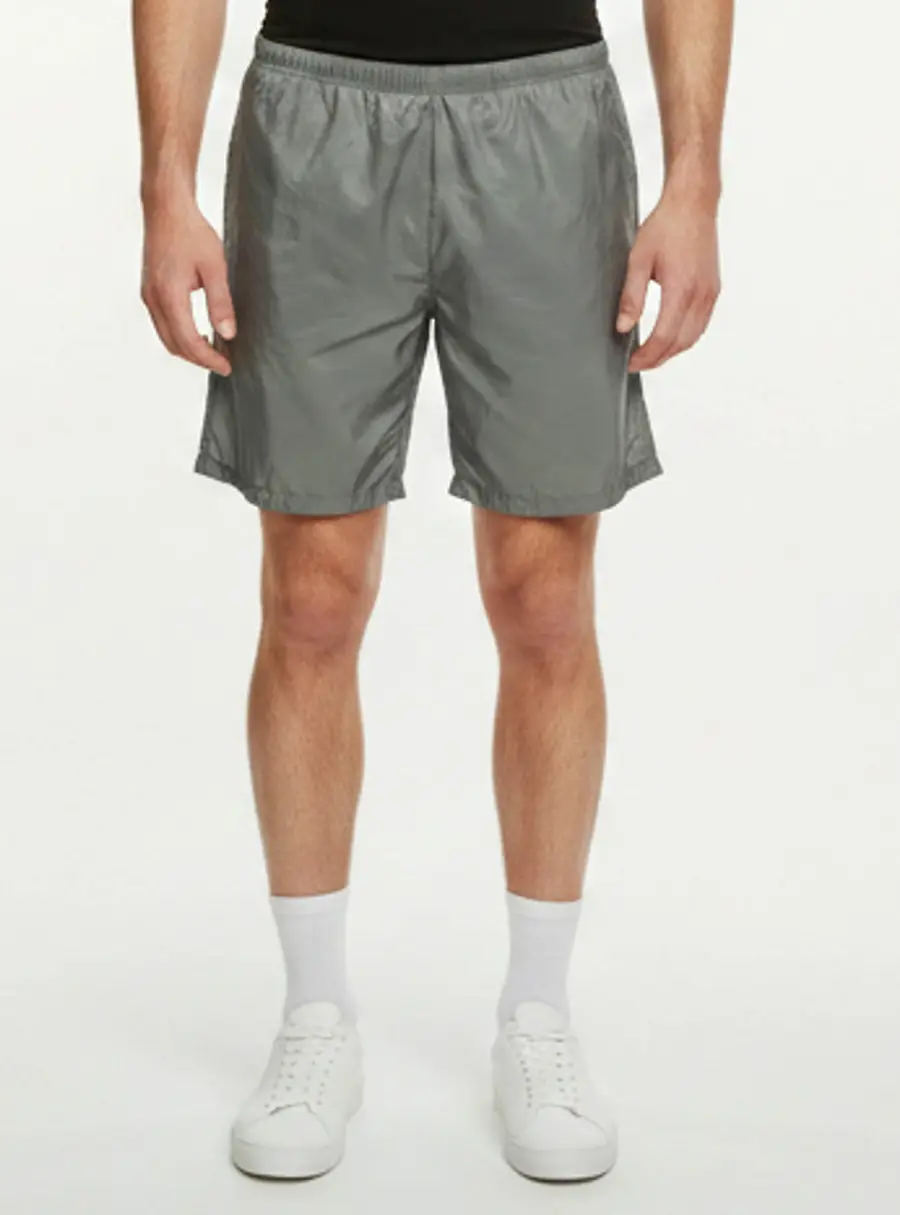 Prada Grey Nylon Drawstring Swim Shorts XS