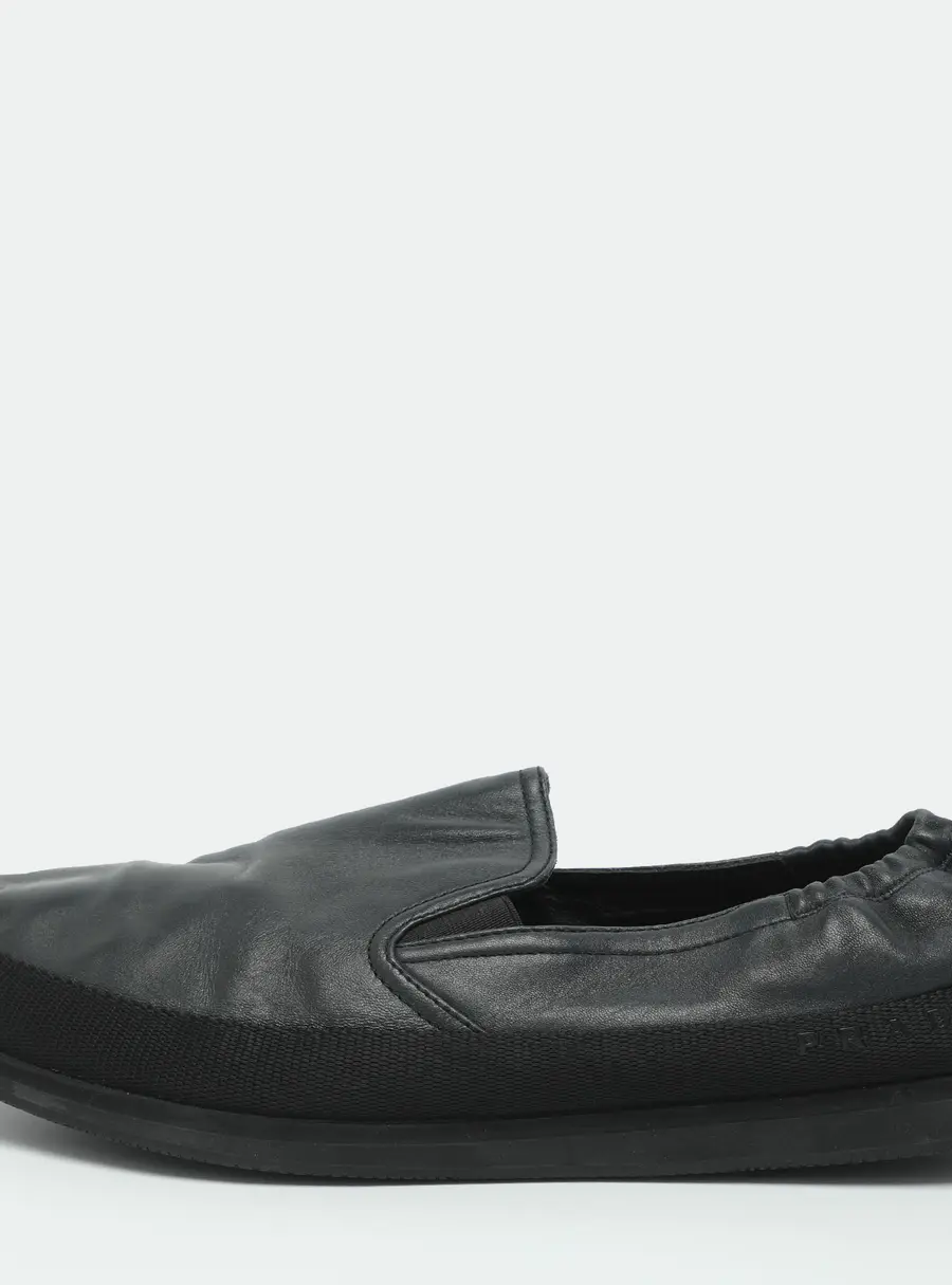 Prada Sport Size 44.5 Blue Leather Slip On Sneakers