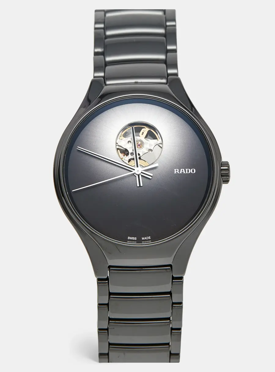 Rado TRUE Secret R27107152 Black Dial High Tech Ceramic Titanium Men's Wristwatch 40 mm