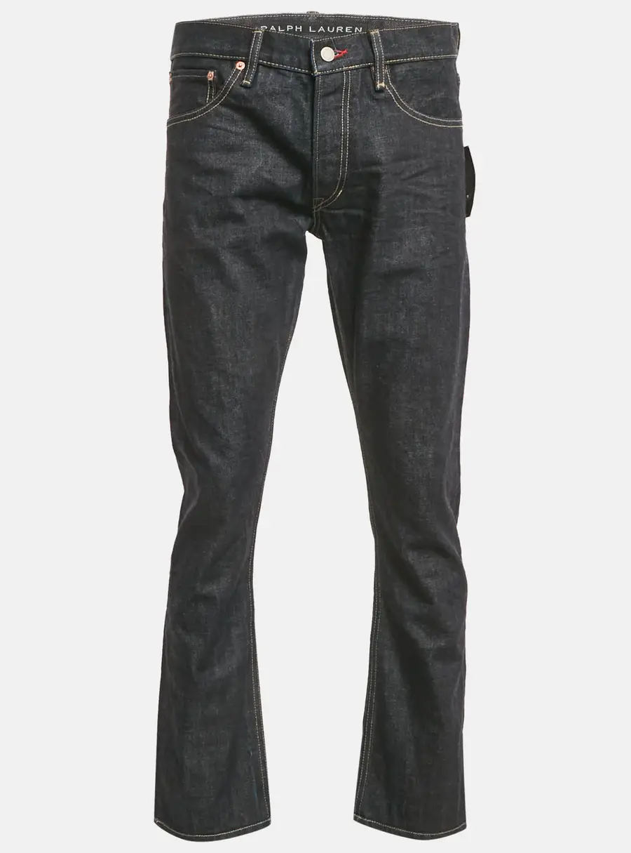 Ralph Lauren Navy Blue Denim Straight Fit Jeans M Waist 32"