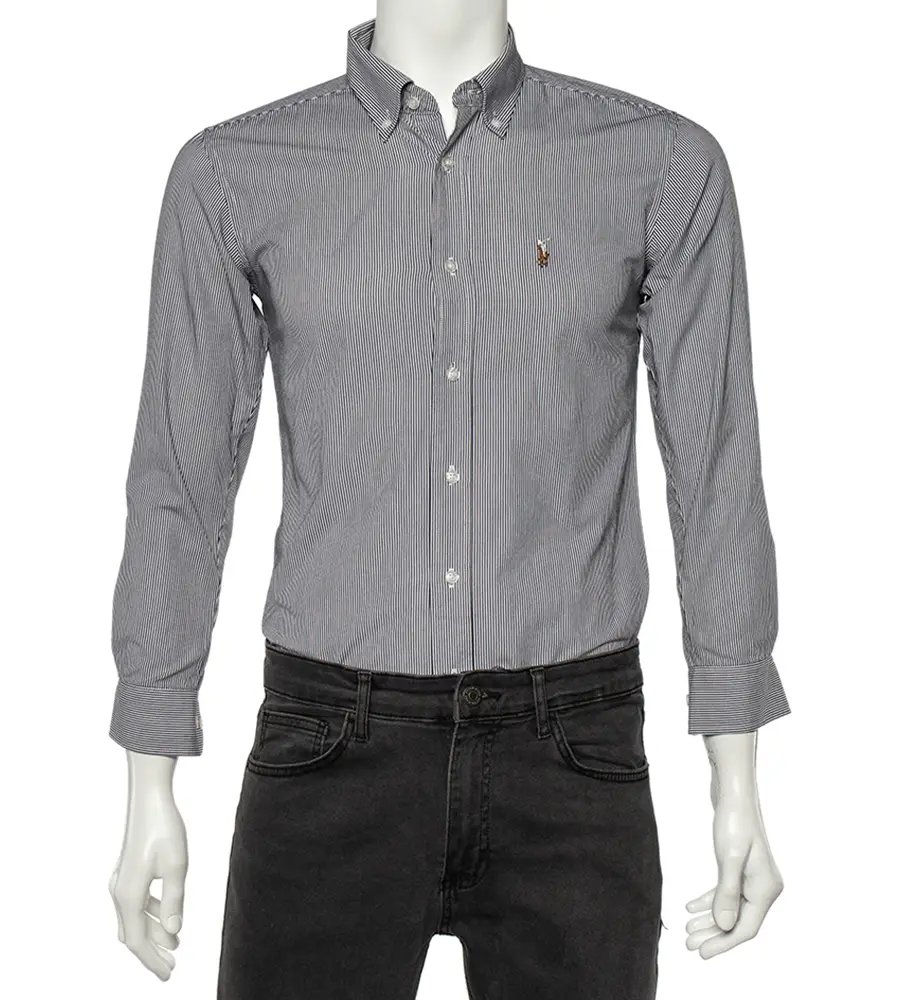 Ralph Lauren Monochrome Striped Cotton Classic Fit Shirt S