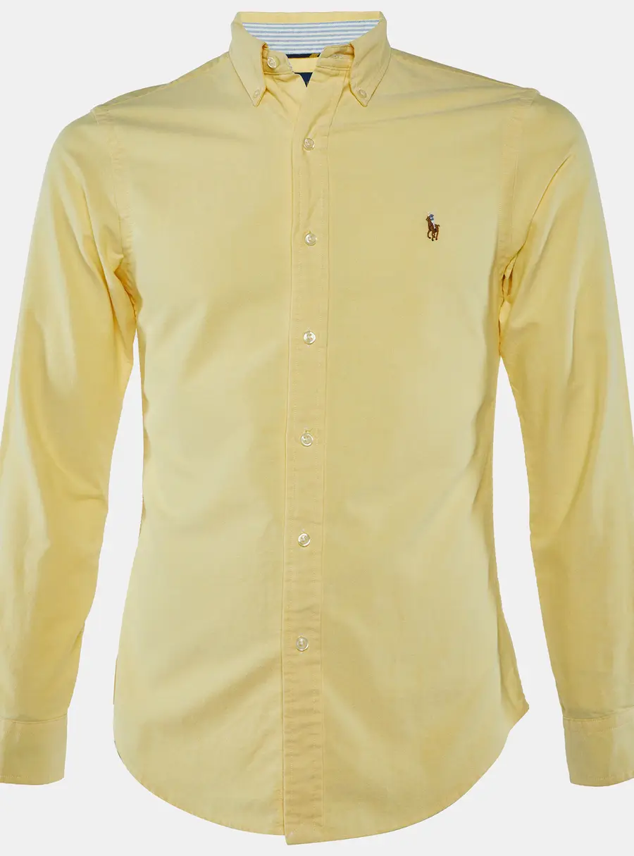 Ralph Lauren Yellow Cotton Button Front Shirt S