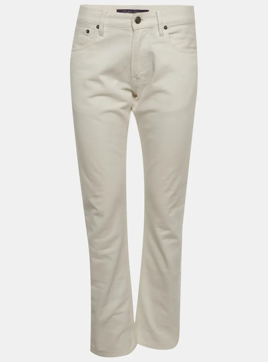 Ralph Lauren White Denim Straight Fit Jeans M/Waist 32"