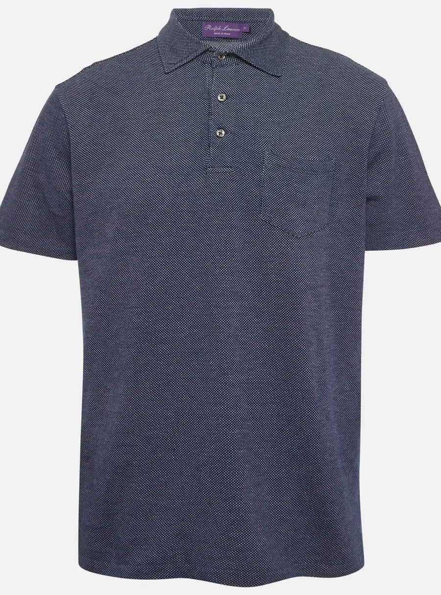Ralph Lauren Navy Blue Jersey Polo T-Shirt XL