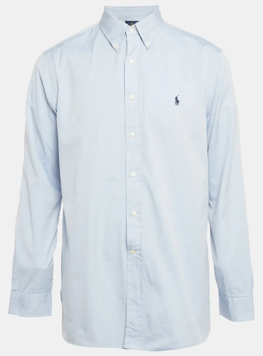 Ralph Lauren Blue Cotton Full Sleeve Shirt XL