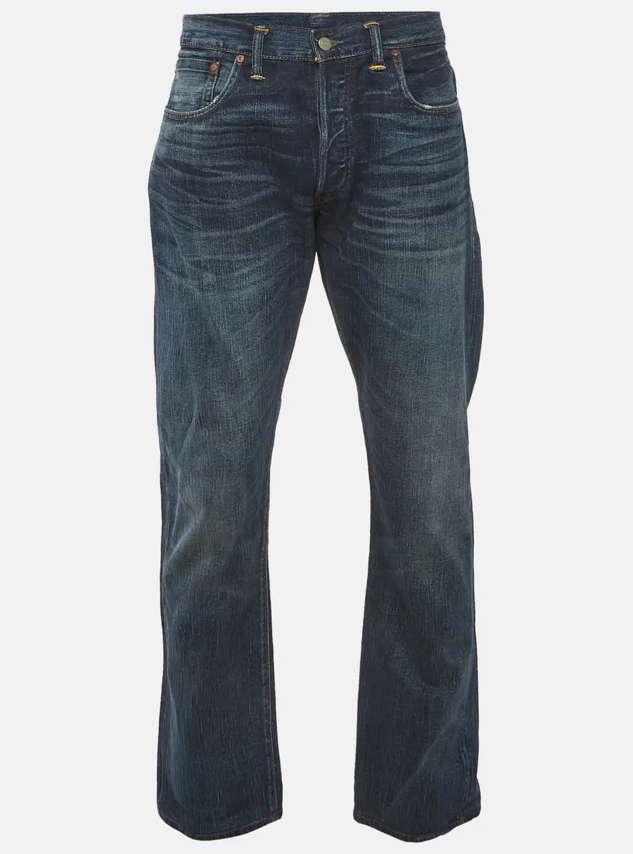 Ralph Lauren Blue Washed Denim Slim Fit Jeans XL/Waist 36"