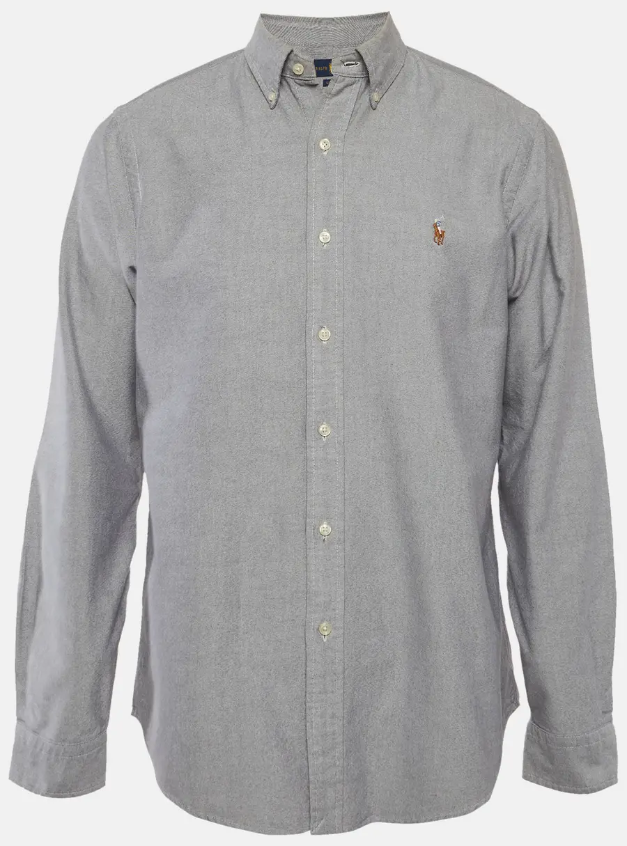 Ralph Lauren Grey Oxford Cotton Button Up Classic Fit Shirt M