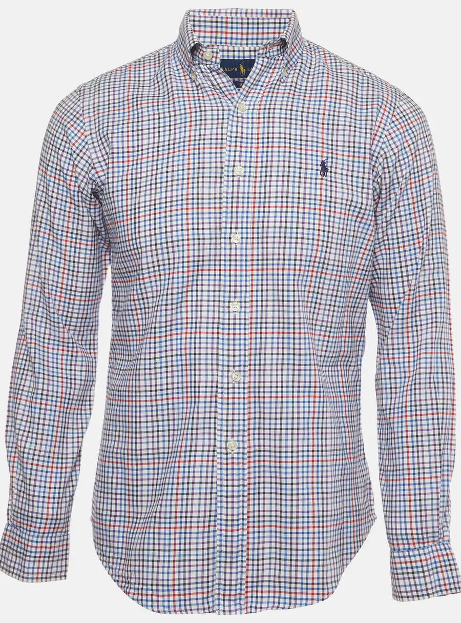 Ralph Lauren Multicolor Checked Cotton Slim Fit Shirt S