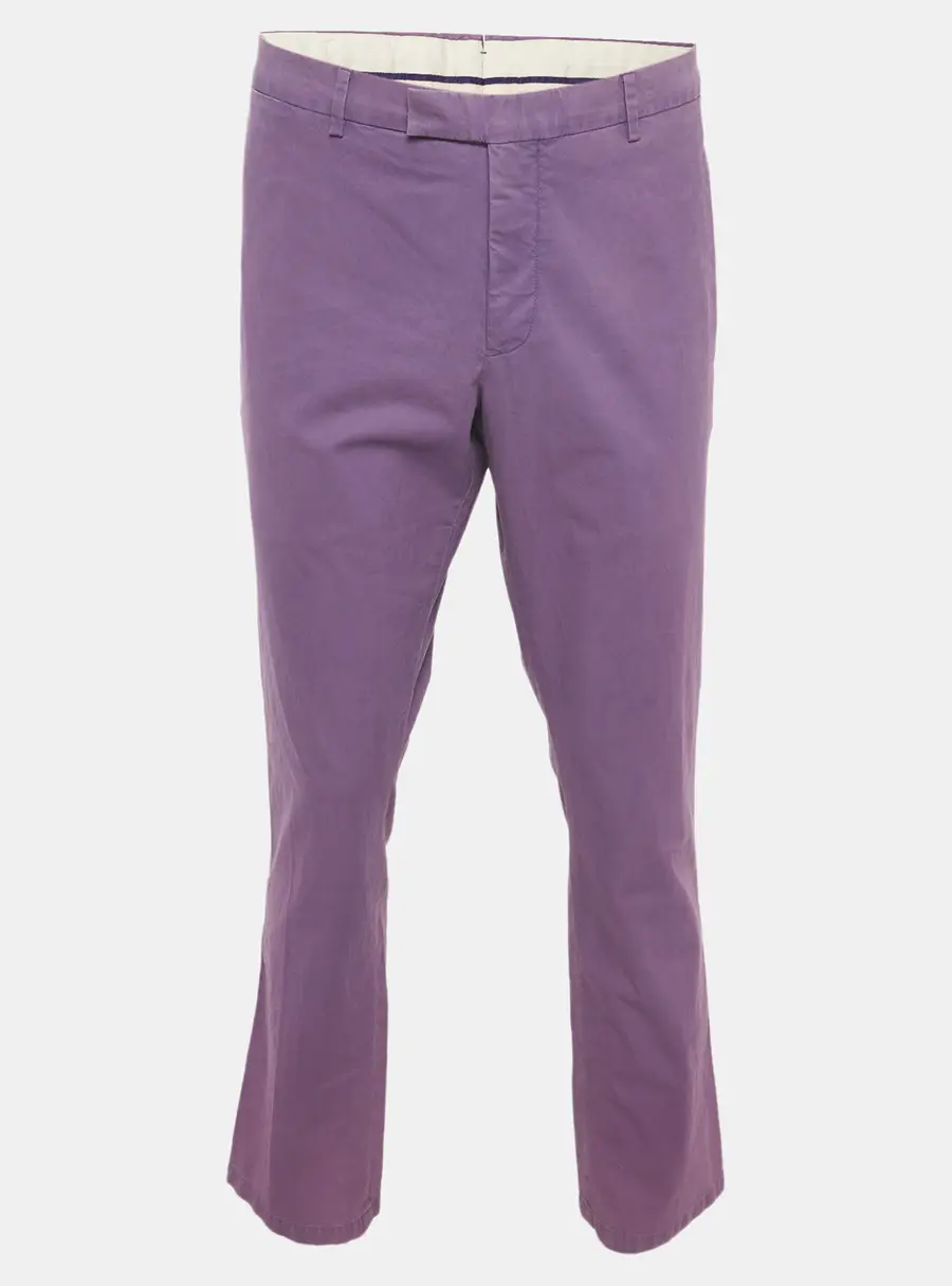 Ralph Lauren Purple Stretch Cotton Greenwich Chino Trousers XXXL