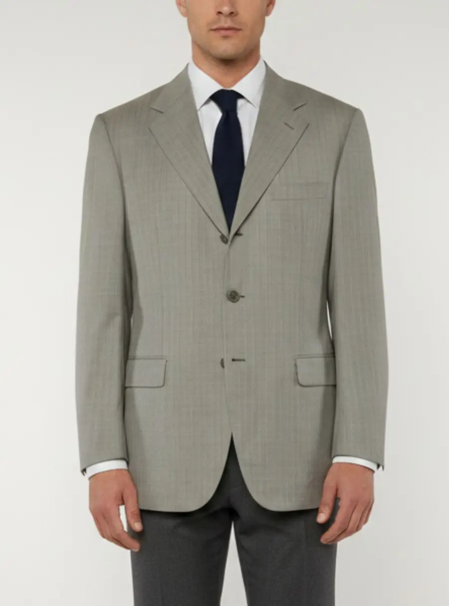 Brioni Grey Wool Blend Regular Fit Palatino Blazer XL