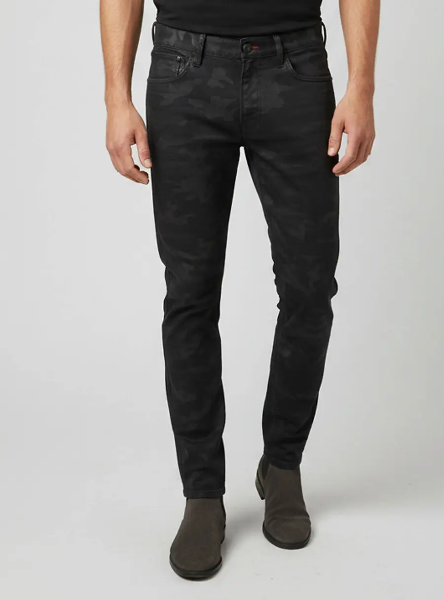 Ralph Lauren Black Printed Denim Slim Fit Jeans M/ Waist 34"